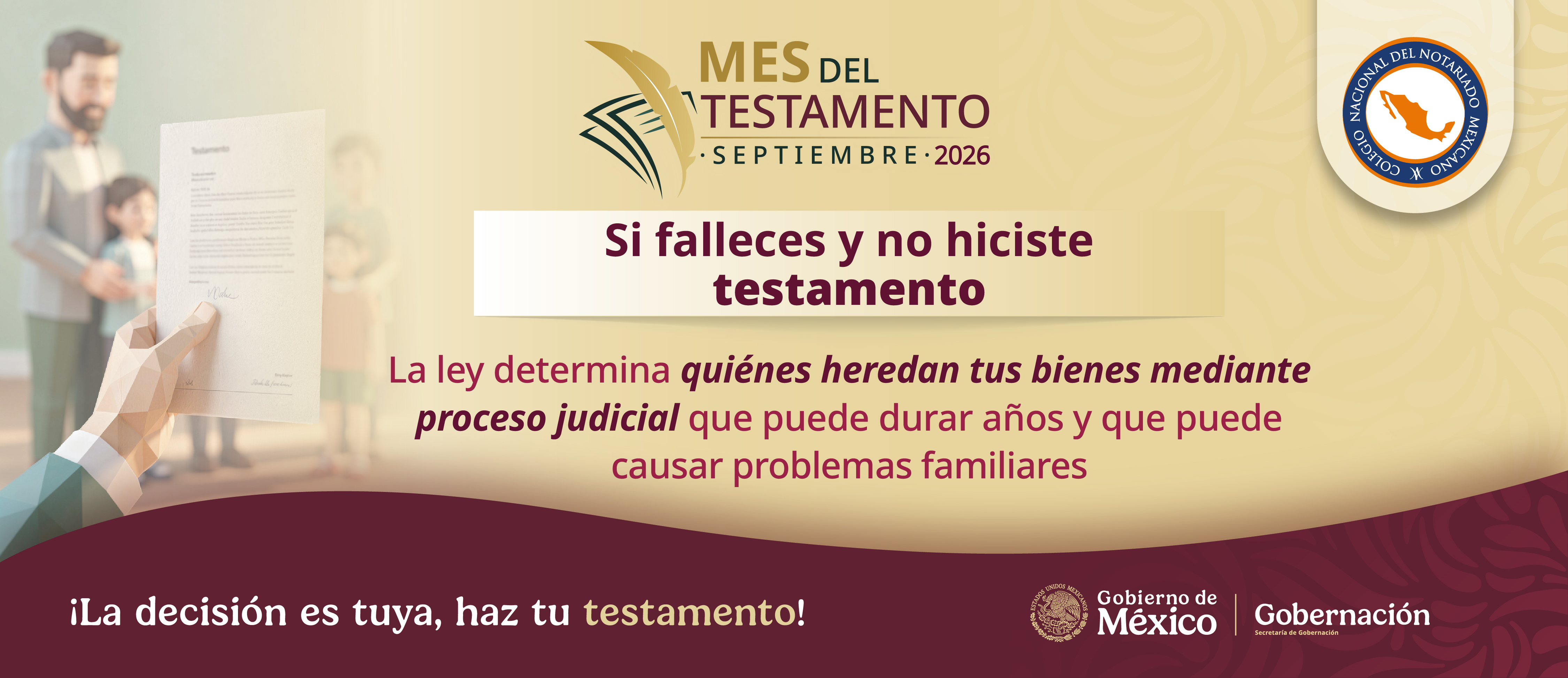 Si falleces y no hiciste testamento, la ley determina quiénes heredan tus bienes