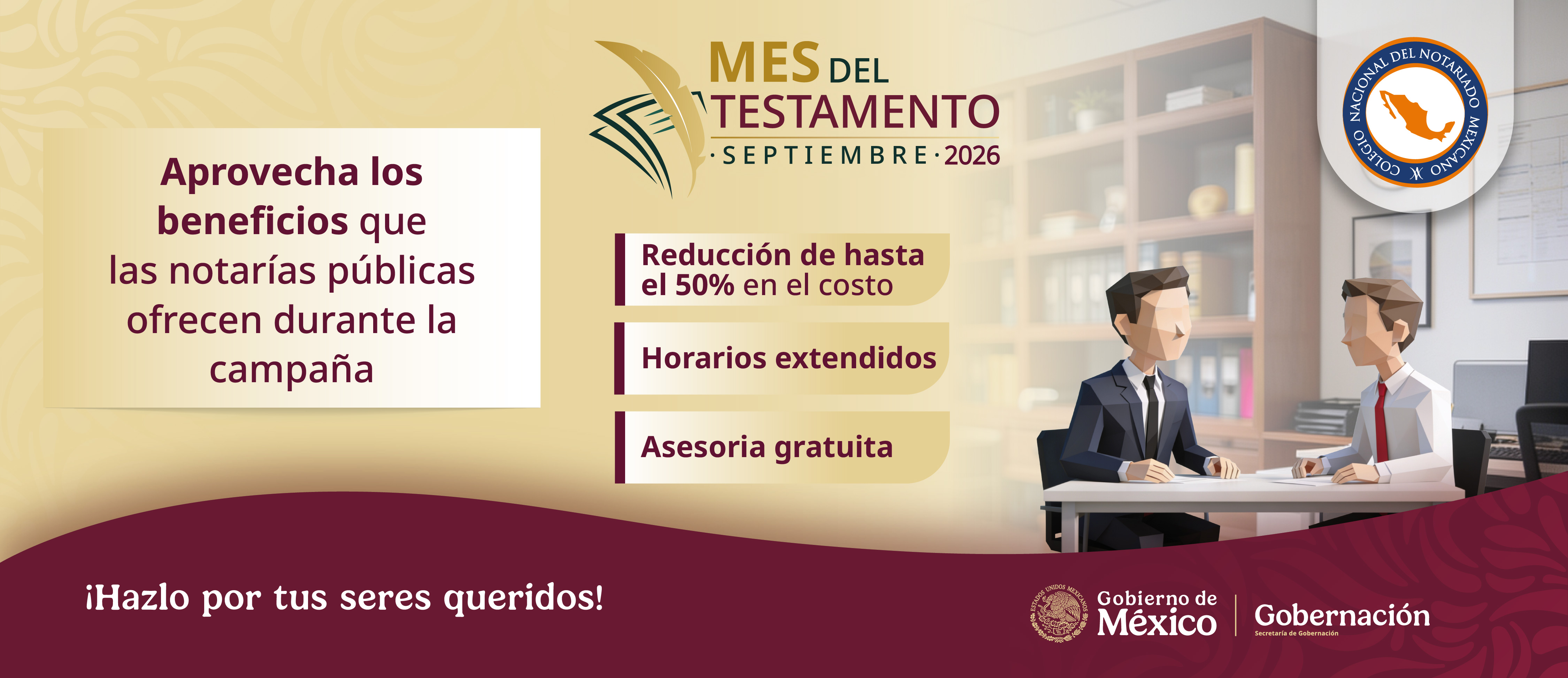 Beneficios de la campaña: reducción de costo, horarios extendidos y asesoría gratuita